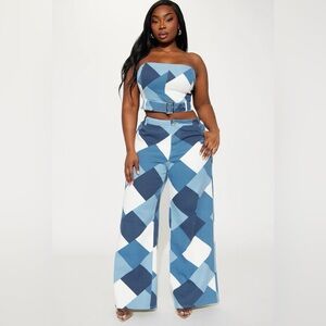 Beverly Denim Pant Set - Medium Wash